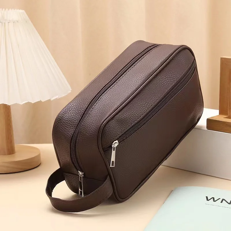 Necessaire De Viagem Unissex Em PU Impermeável Com Grande Capacidade