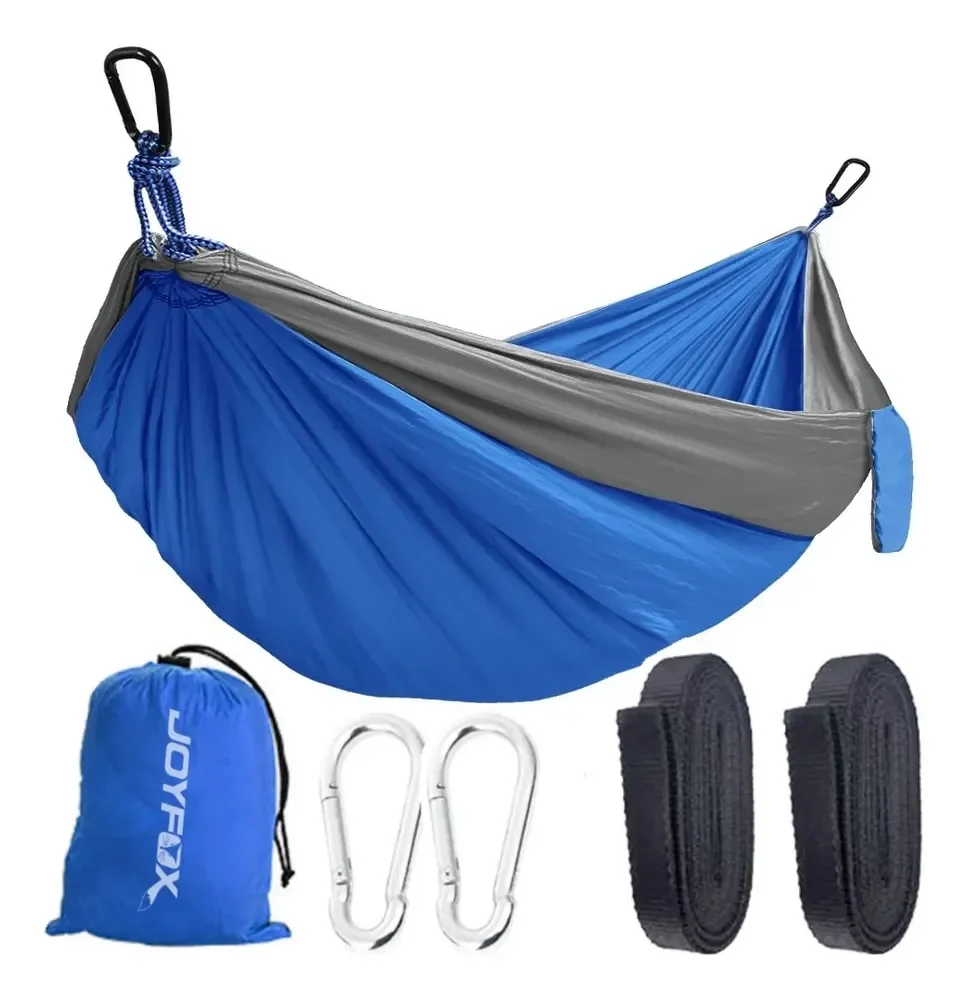 Sacos De Dormir Casal Rede Camping Selva 210t Nylon 300kg Cor Azul Localização