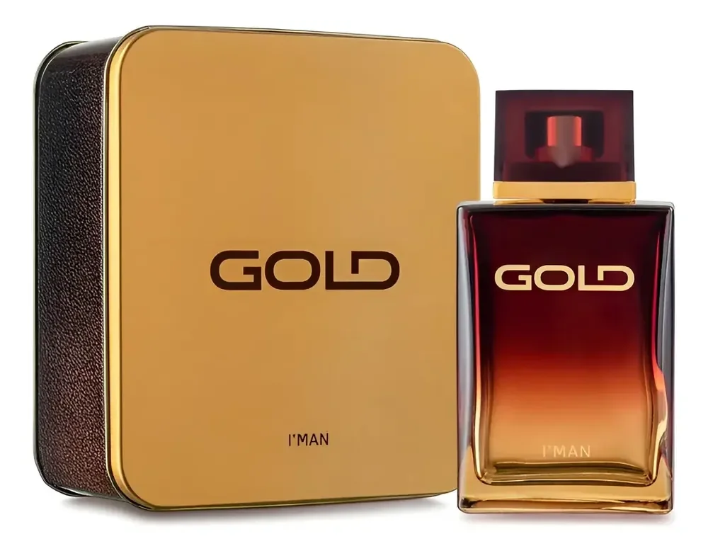 Perfume Deo Colônia Iman Gold Masculino 100ml Ciclo Cosmeticos Lata Decorativa