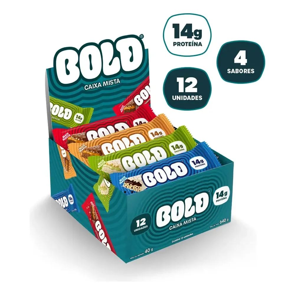 Bold Barra De Proteína Caixa Mista 40 Com 14g De Proteína