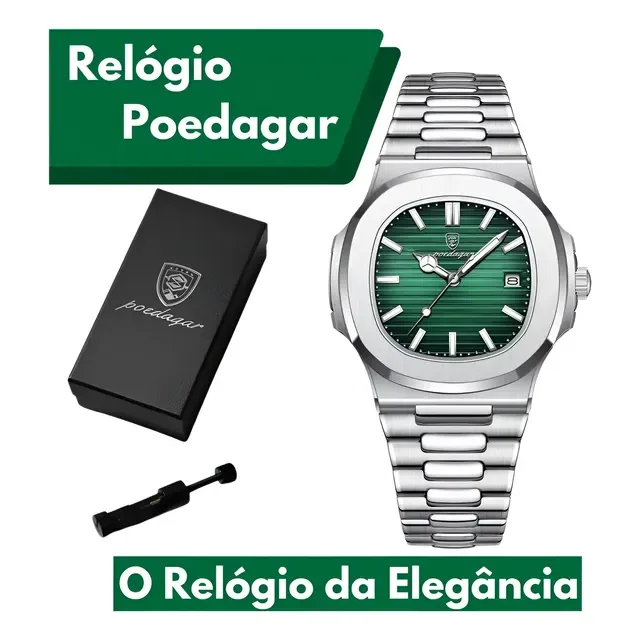 Relógio Poedagar Masculino Old Money Com Fecho Dobrável Leve
