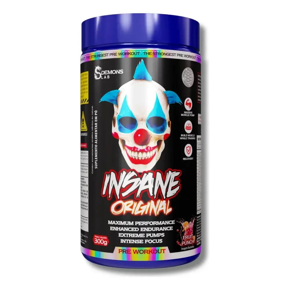 Suplemento Demons Lab Sabor Fruit Punch Em Pote De 300g Insane Ponche De Frutas