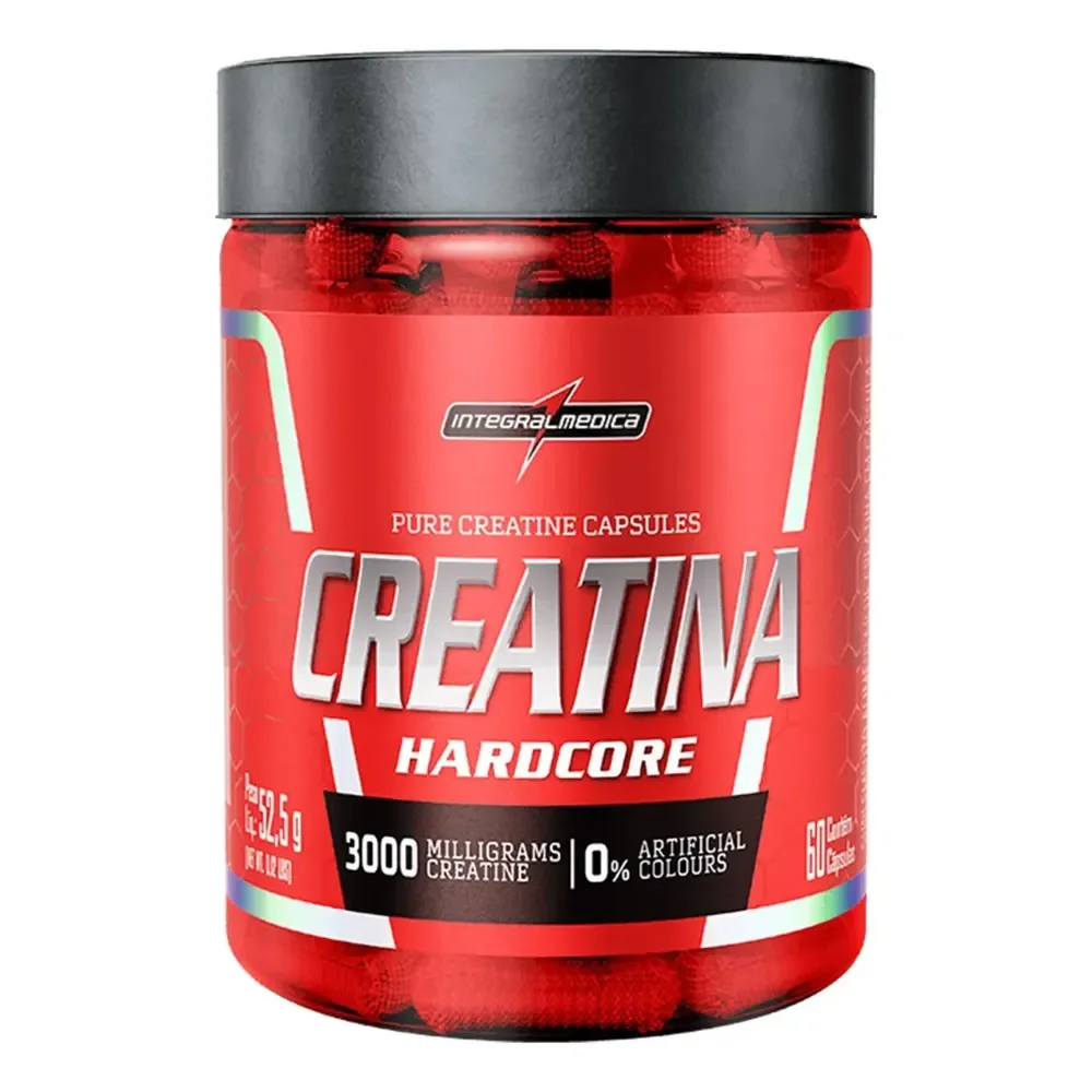 Creatina Integralmedica 100% Pura 60 Cápsulas - Aumento De Resistência E Desempenho Para Atletas E Treinos Intensos Sem Sabor