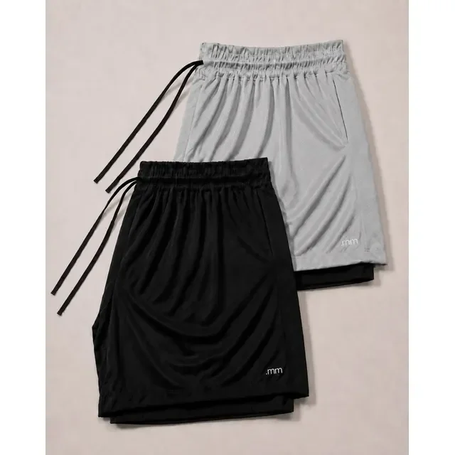 Kit 2 Bermudas 2 Em 1 Short Duplo Masculino Academia Treino