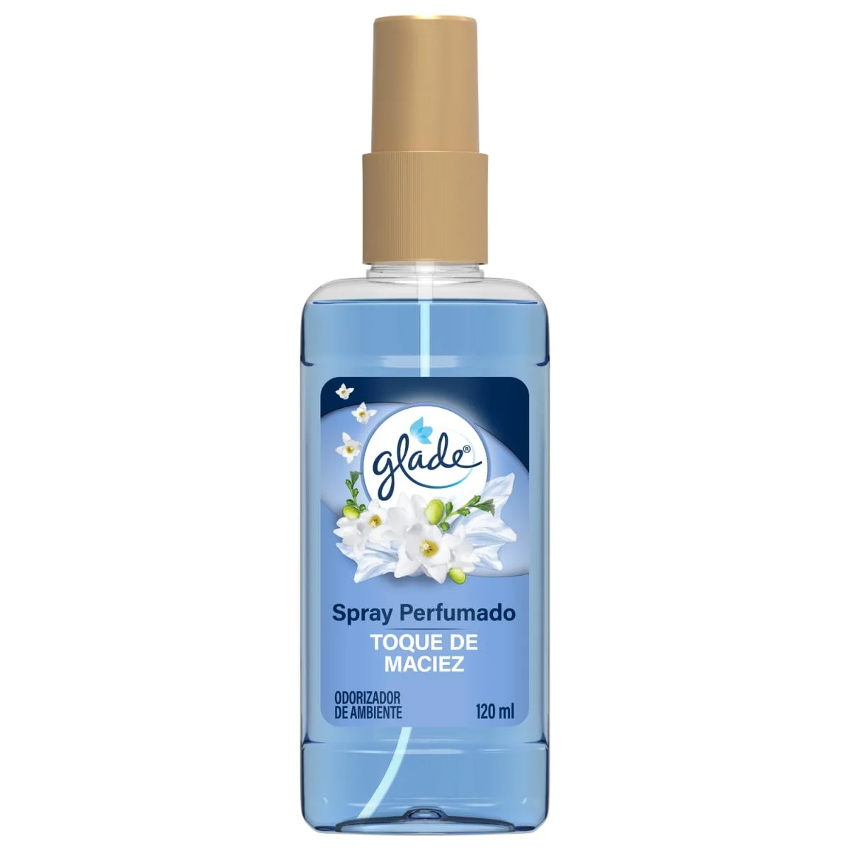 Glade Aromatizador de Ambiente, Toque de Maciez com Óleos Essenciais, Spray Perfumado 120ml