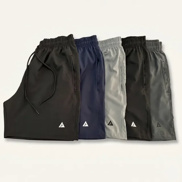 Kit 5 Bermudas Masculinas Dry Fit Secagem Rápida Academia