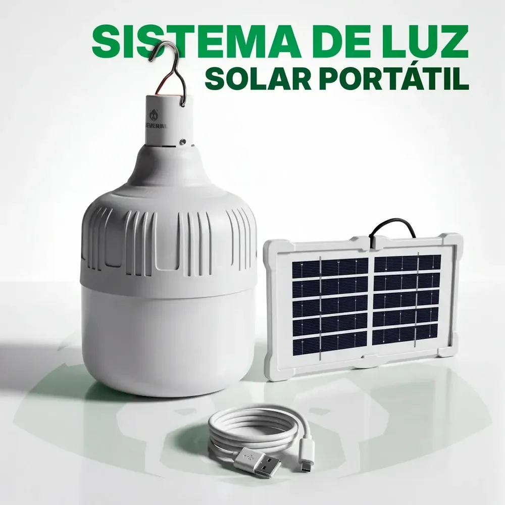 Lampada Led Solar Recarregável Camping Usb Pesca Jardim Lampiao Viagem Several