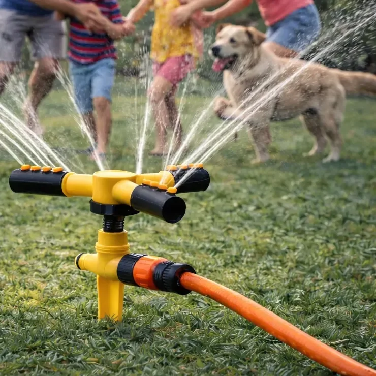 Aspersor Giratório 360° Irrigador Jardim 12 Bicos 10m