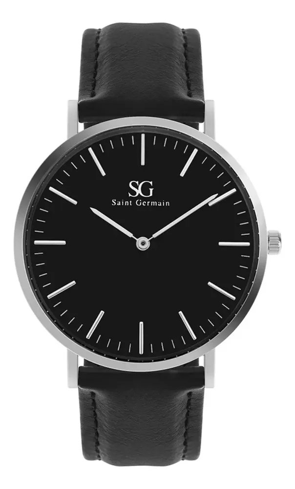 Relógio Masculino Saint Germain Murray Caixa Prateada de 40mm