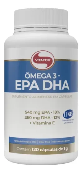 Ômega 3 Epa Dha 120 Caps Omegafor 18% Epa 12% Dha - Vitafor