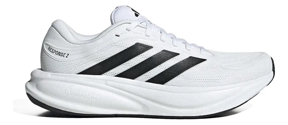 Tênis adidas Response 2 Masculino Confortável Leve Versátil Branco/preto Liso 44 Br