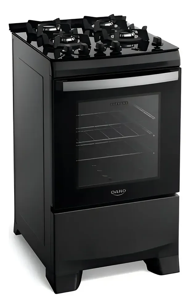 Fogão 4 Bocas Dako Supreme Glass Com Mesa Vidro Preto Bivolt Preto Bivolt