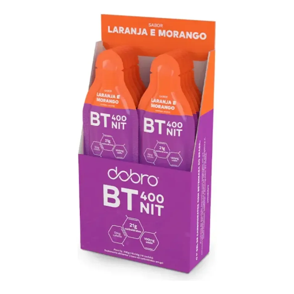 Bt Nitrato Gel Dobro Sabor Laranja E Morango (10 Sachês De 30g Cada)