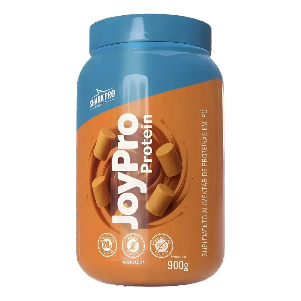 Whey Joypro Shark Pro 900g Proteína Com Colágeno E Vitaminas Paçoca