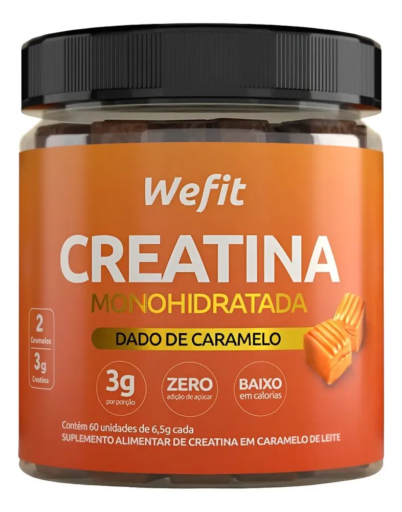 Suplemento en dado de caramelo creatina WeFit Linha Essence Creatina Dado de Caramelo sabor caramelo x 390g