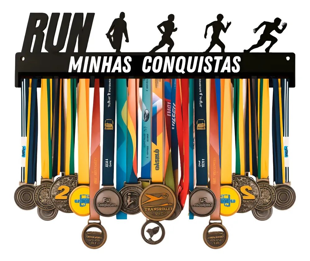 Melhor Porta Medalhas Suporte Parede Até 65 Medalhas Corrida Masculino