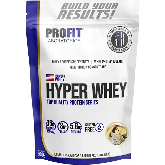 Hyper Whey Glutamina Free Glúten Bcaas Protein Profit Labs