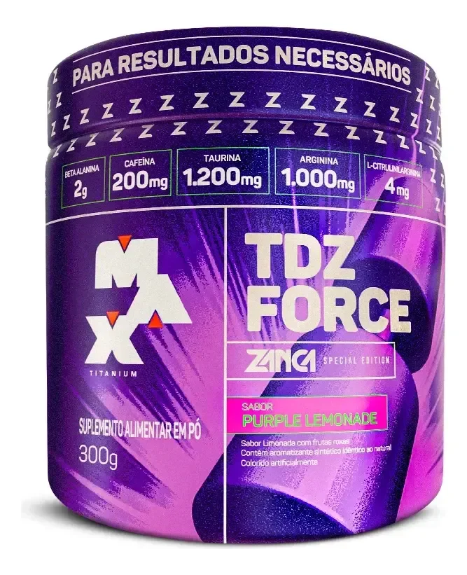 Pré Treino Tdz Force Gabriel Zancanelli 300g Purple Lemonade Purple Lemonade