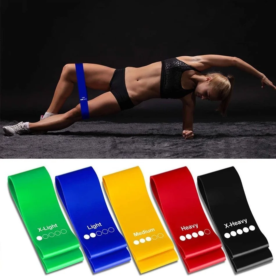 Kit 5 Elástico para Exercícios Original  Mini Band Elástico de Exercício Crossfit Fisioterapía