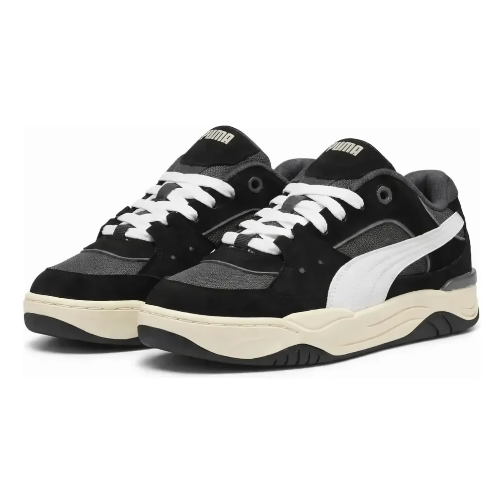 Tênis P180 Skate Sneaker Robusto Cano Baixo Unissex Promoçao Preto/branco 39 Br