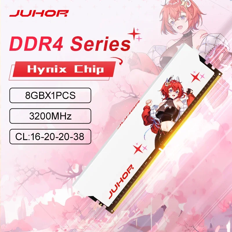 Memória Desktop de Alto Desempenho JUHOR DDR4 8GB 3200MHz CL16