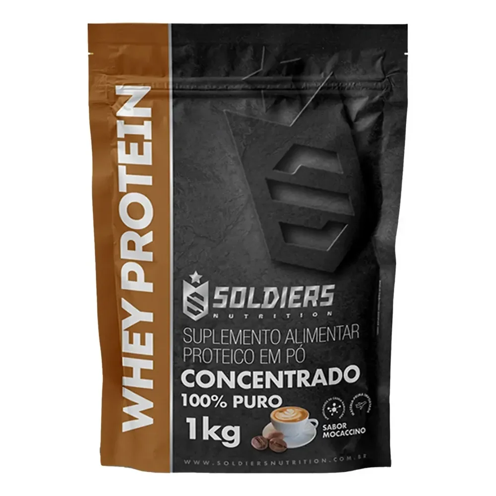 Whey Protein Concentrado 1kg Sabor Mocaccino Soldiers Nutrition