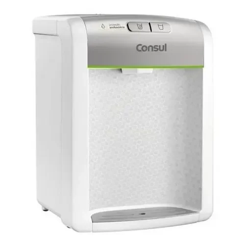 Purificador De Água Consul Refrigerado Natural E Gelada Com Proteção Antibactérias Bivolt Consul Branco - Cpb34asvna