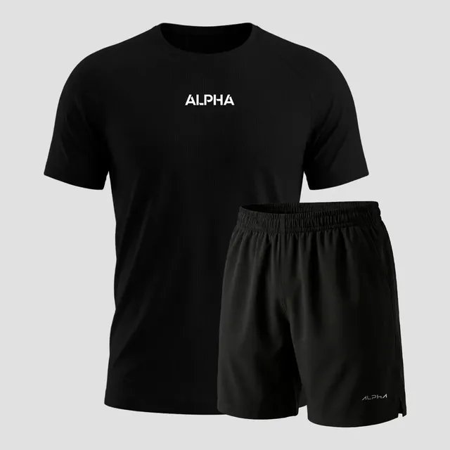 Kit Bermuda+camiseta Dry Fitness Academia Alpha