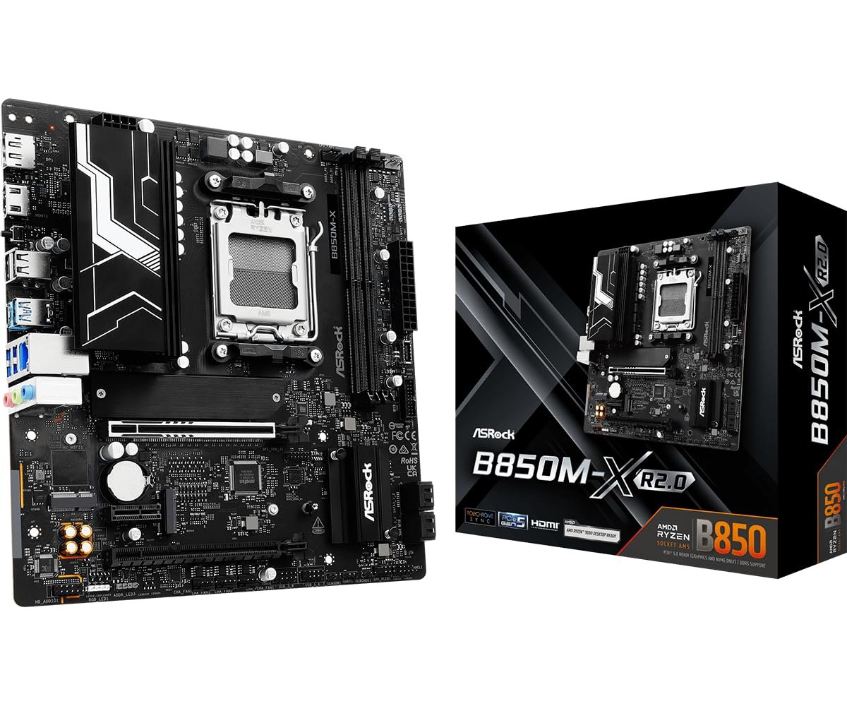 Placa Mãe Asrock B850M-X R2.0 (AM5/2xDDR5/HDMI/DP/M.2/USB 3.2)