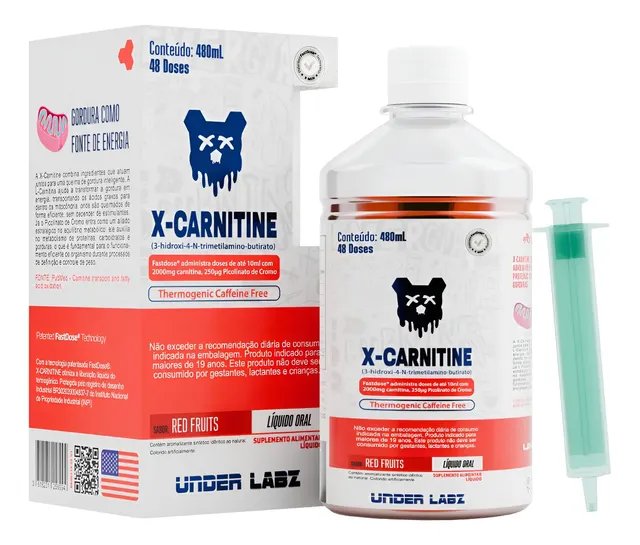 X-carnitine Under Labz Picolinato De Cromo Sem Cafeína Termo