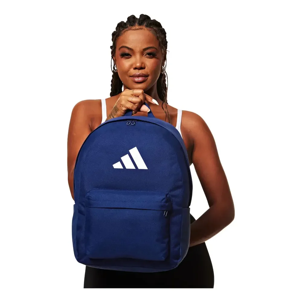 Mochila Classic Bars adidas Azul Escuro/branco Liso