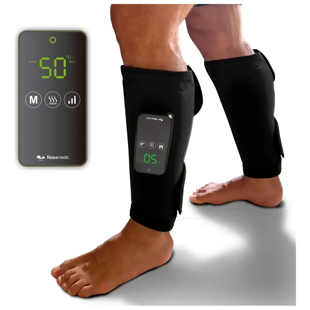 Bota Compressão Pneumatica Massageador F10 Thermo Relaxmedic Preto 127/220v