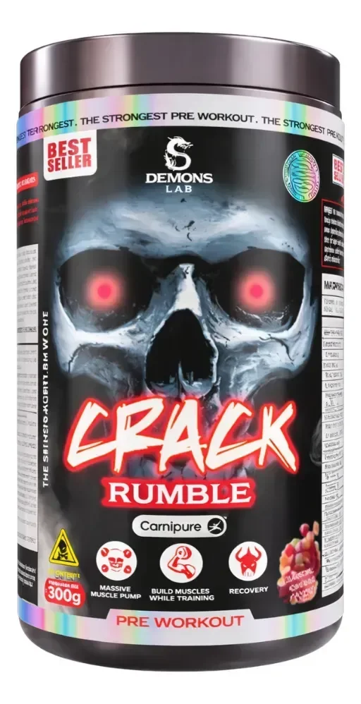 Pré Treino Crack Carniure 300g Demons Lab Pré Workout Sabor Candy