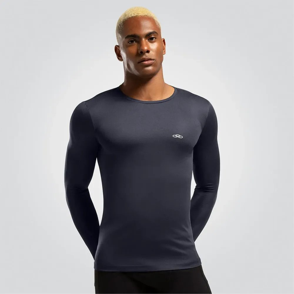 Camiseta Academia Masculina Essential Manga Longa Olympikus Preto G
