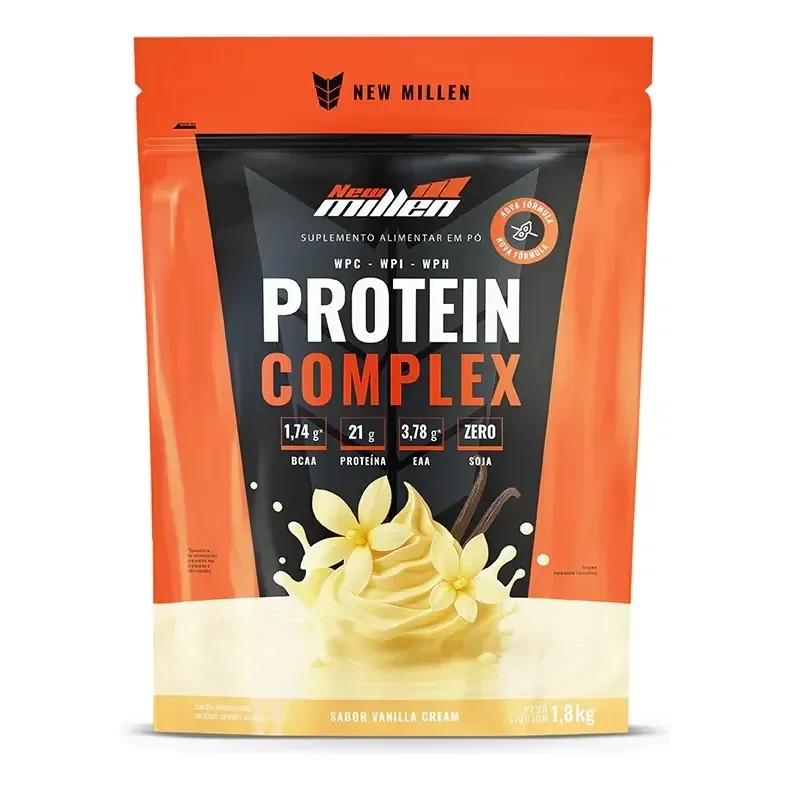 Suplemento En Pó New Millen Premium Proteínas De Protein Complex Sabor Baunilha X 1.8kg