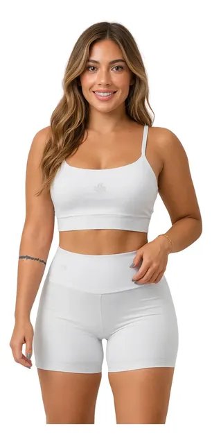 Conjunto Fitness Feminino Zero Transparência Top Short