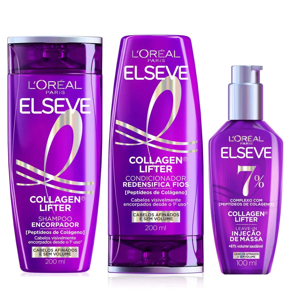 KIT ELSEVE COLÁGENO LIFTER SH + COND + LEAVE-IN DE MASSA 100ML