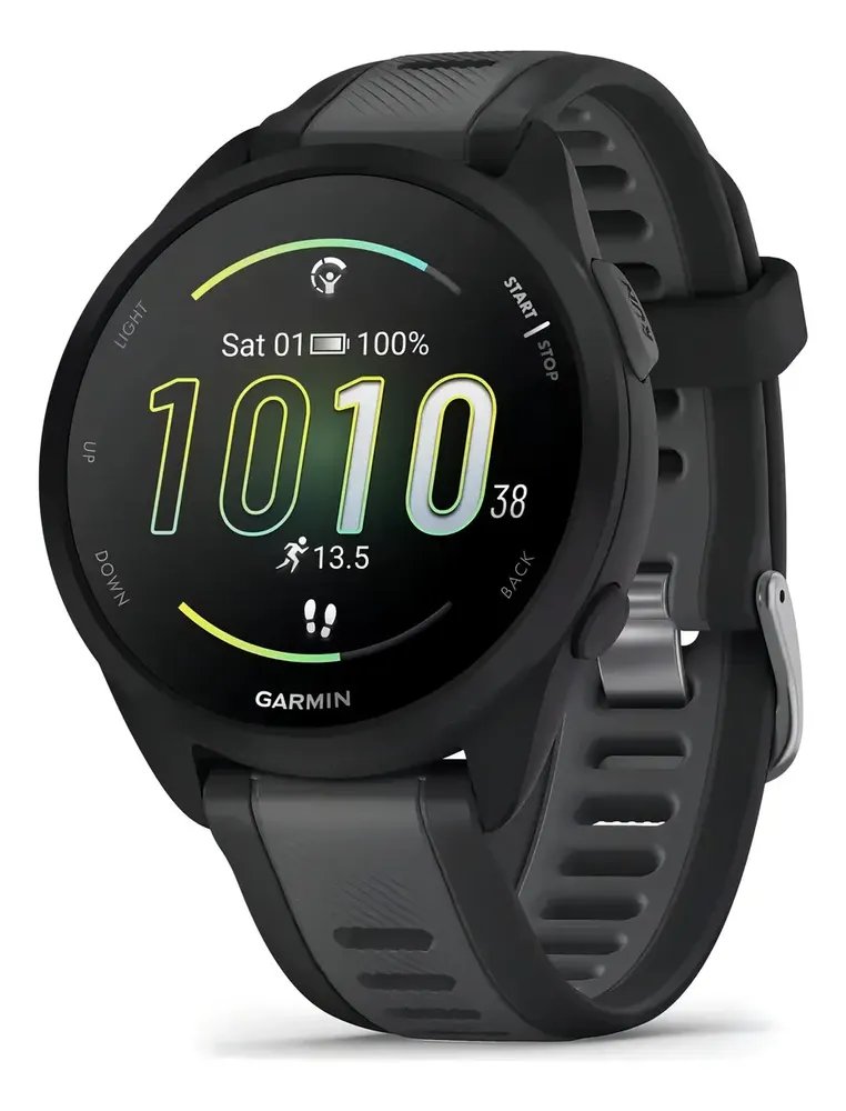 Relógio Garmin Forerunner 165 Basic Amoled Preto Desenho da pulseira Mesh