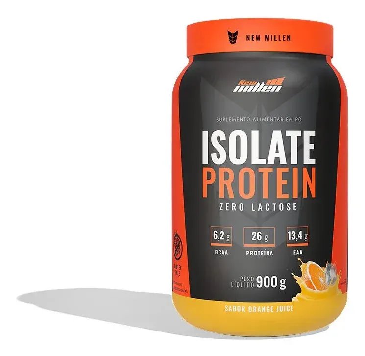Whey Protein Isolate New Millen de Laranja, 900g