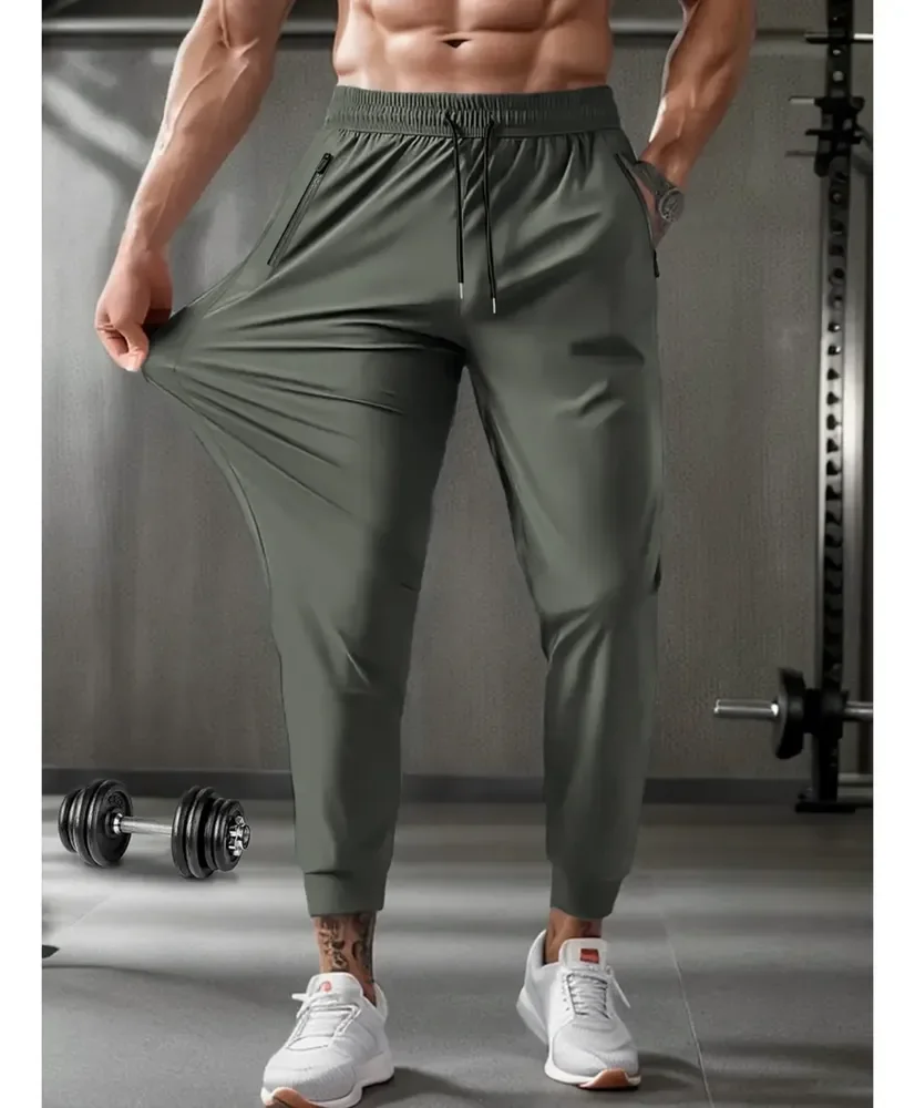 Calça Dry Fit Masculina Tecnológica Poliamida Com Elastano Verde Militar Dry Fit M 40/42