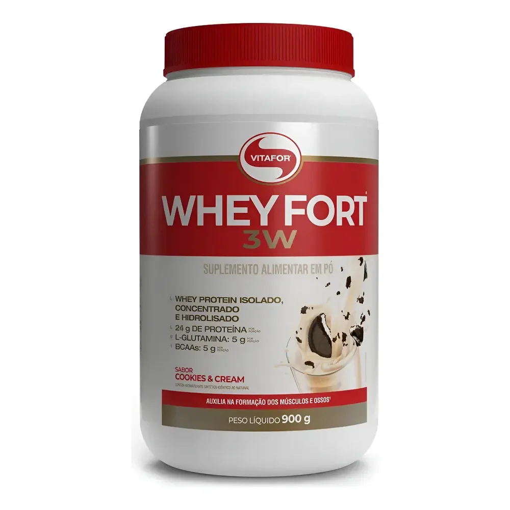 Whey Fort 3w Cookies & Cream 900g Vitafor Cookies