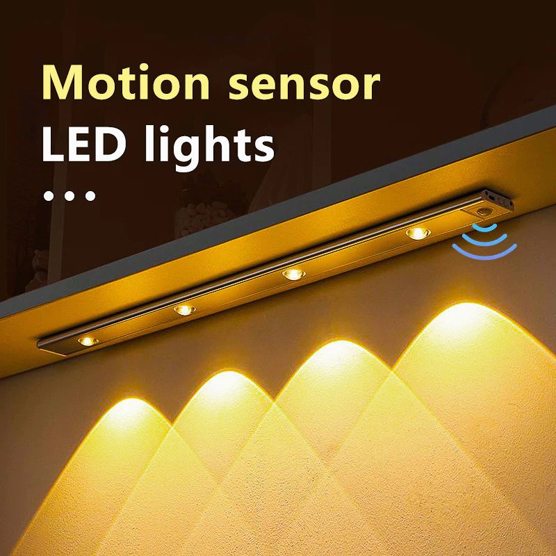 20/40/50/60/80cm Luz de LED com Sensor para Armário  Ultra Fina 3 Cores 2MODE Recarregável BOMSTORE