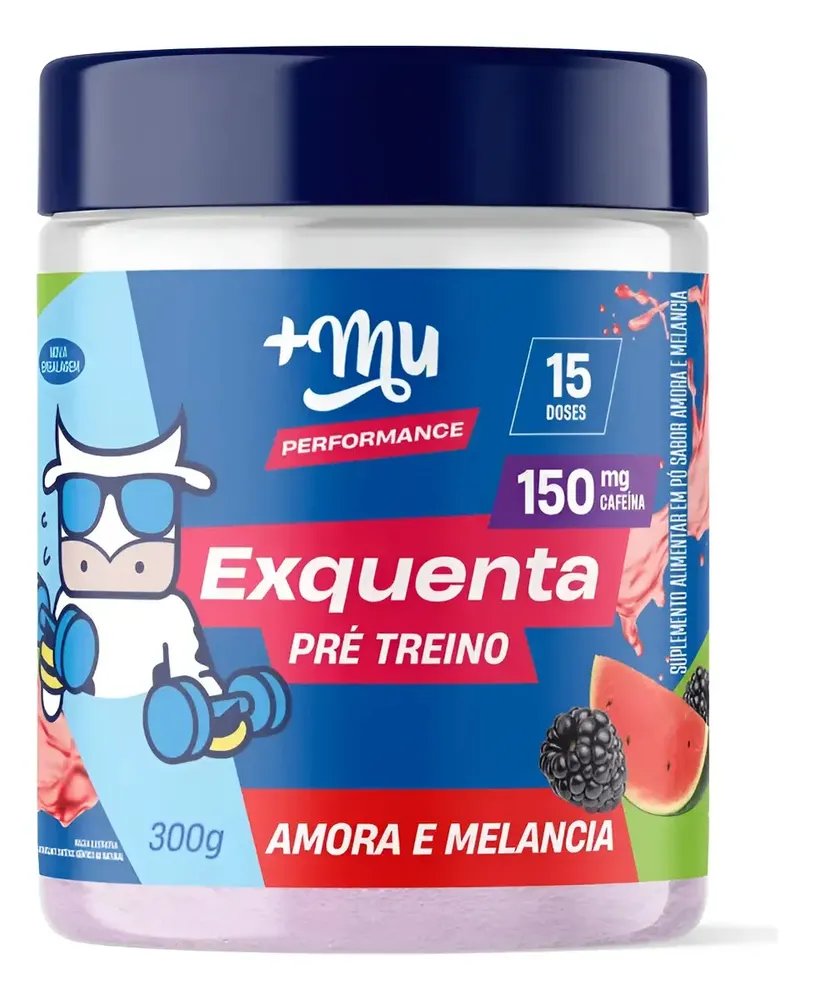 Pré Treino Cafeína Exquenta Pink Lemonade Muke Mais Mu 300 Sabor Amora