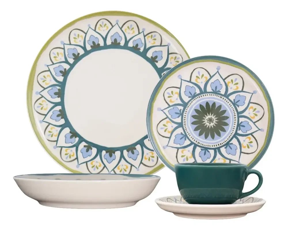 Aparelho De Jantar 20 Peças Flat Nisa Oxford