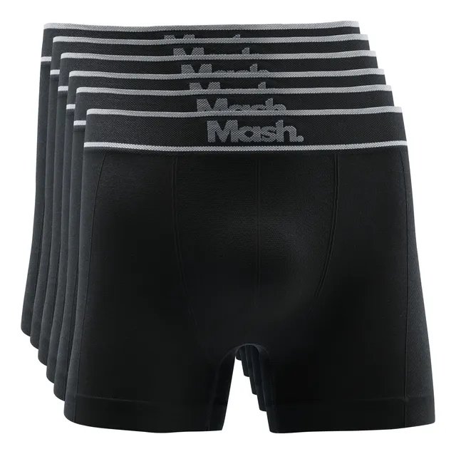 Kit 6 Cuecas Boxer Mash Poliamida Toque Gelado Sem Costura