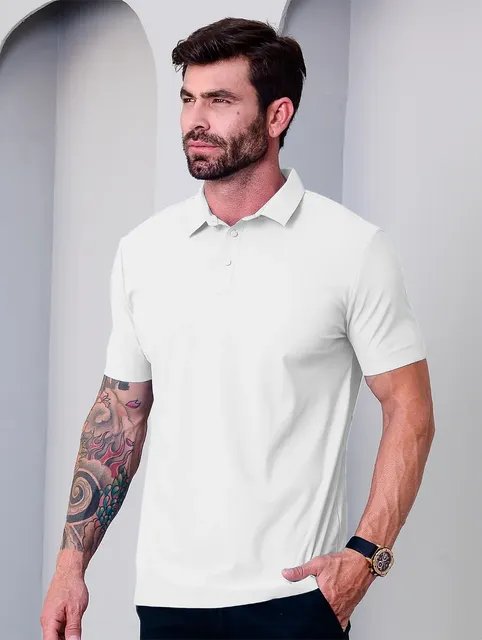 Camisa Polo Masculina Tecido Tech Confortavel Casual