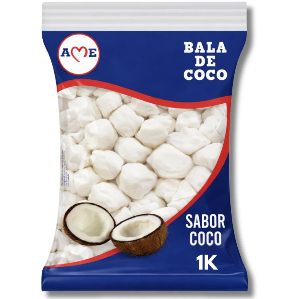 Balas De Coco ''Tipo'' Caseira 1Kg Ame Pacote Grande Ideal para Kits Festa e Decoração