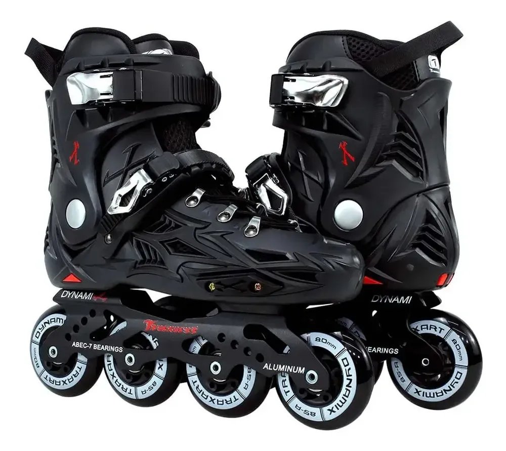 Patins Traxart Freestyle Dynamix Preto - Abec-7 Tamanho das rodas 80 mm Tamanho dos patins # 7 = 38/39
