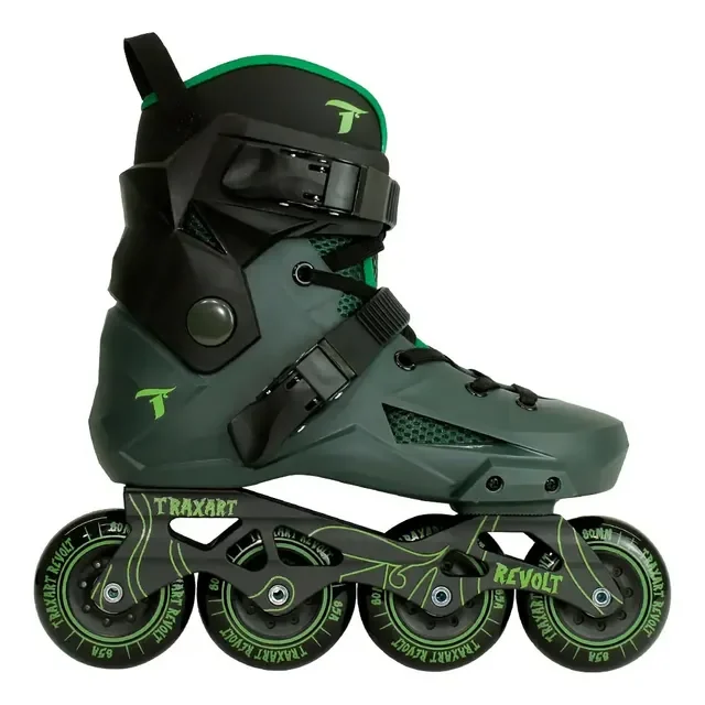 Patins Traxart Revolt 80mm Verde Freestyle/urbano + Brinde