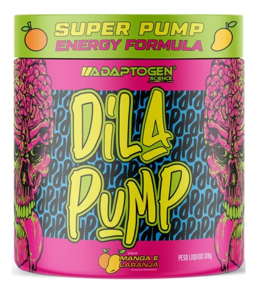 Pré Treino E Vasodilatador C/ Beta Dila Pump 318g Adaptogen Sabor Manga E Laranja
